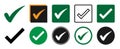 Check Mark Icon Set, Flat Illustration Of Tick Mark Ã¢â¬â Vector Royalty Free Stock Photo